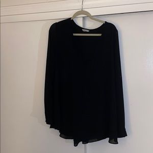 Flowy Black Naked Zebra dress blouse size 2x